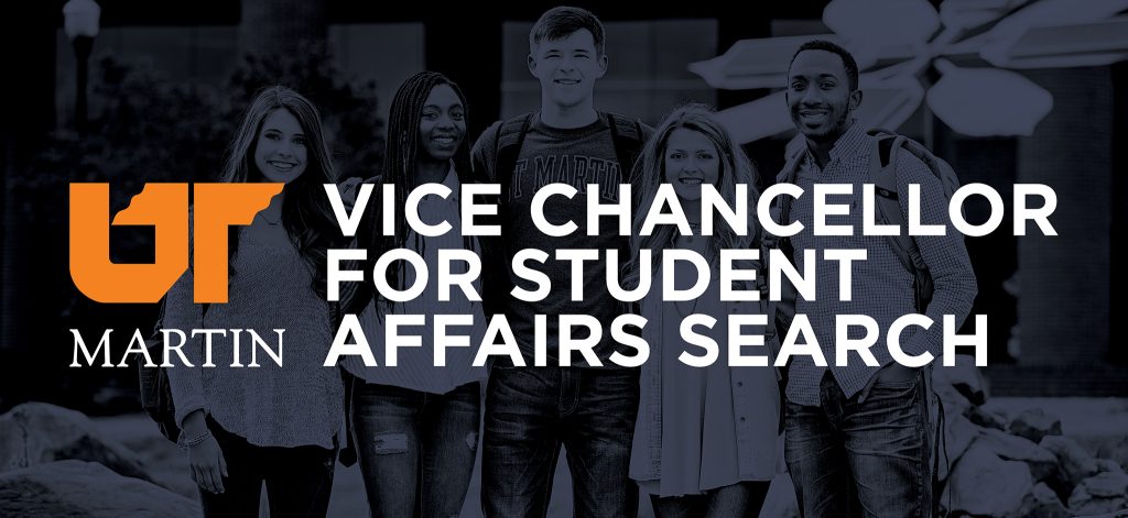 Vice chancellor for student affairs position search graphic