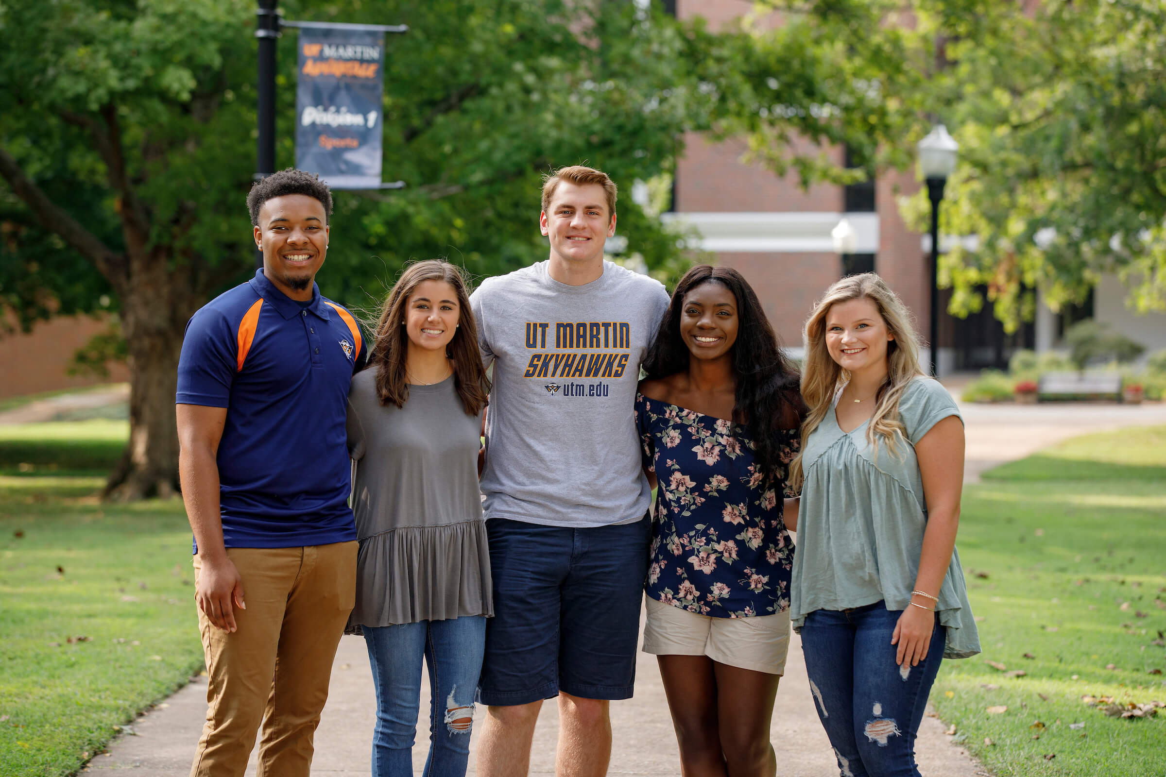 Student group in the quad