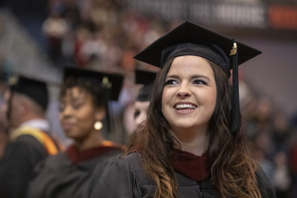 Rachel Matlock is pictured during commencement Dec. 15.